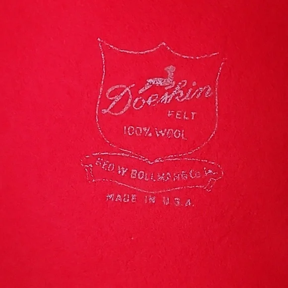 Vintage Doeskin Felt Wool Hat Orange Red - Picture 7 of 7